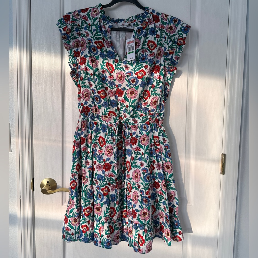 Vineyard Vines Tisbury Floral Smoked Waist Women Dress